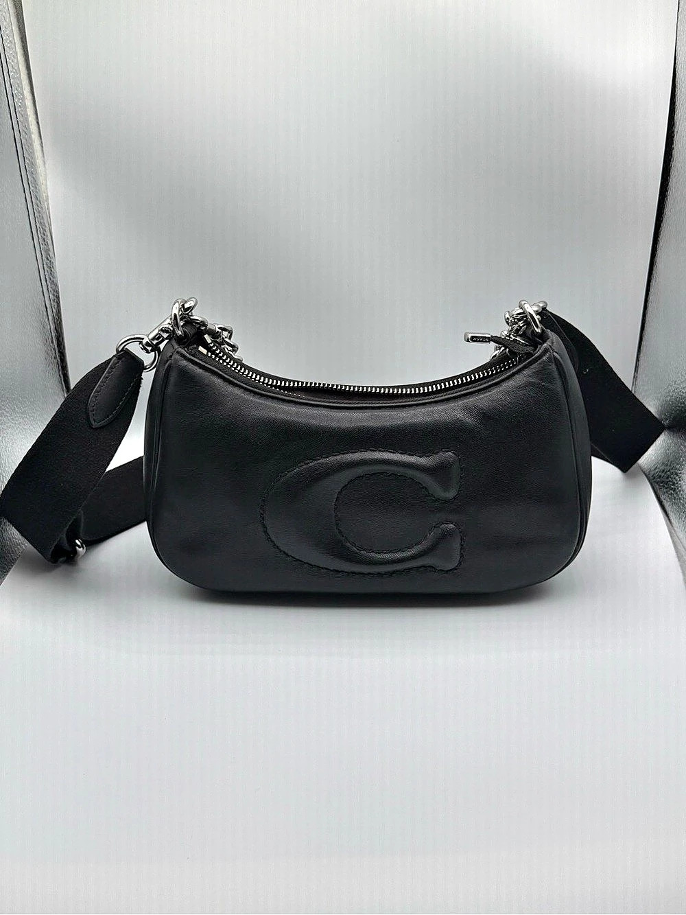 Coach Chain Tabby Shoulder Bag Black